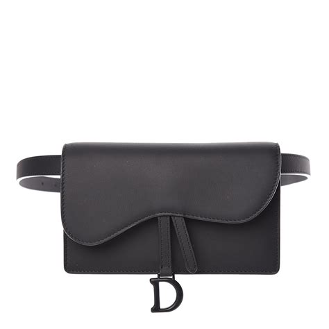 dior saddle belt bag black